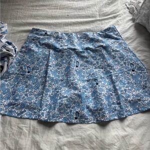 Floral Blue and White Skirt